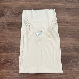Cream tank top midi dress